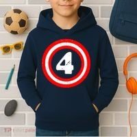 Captain 4th Birthday Kids Hoodie thumb 2