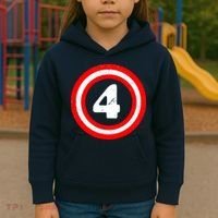 Captain 4th Birthday Kids Hoodie thumb 3