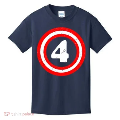Captain 4th Birthday Kids T-Shirt