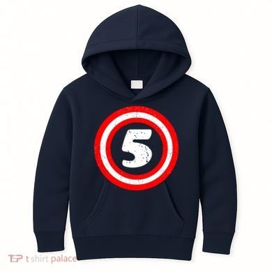 Captain 5th Birthday Kids Hoodie