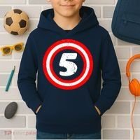 Captain 5th Birthday Kids Hoodie thumb 2