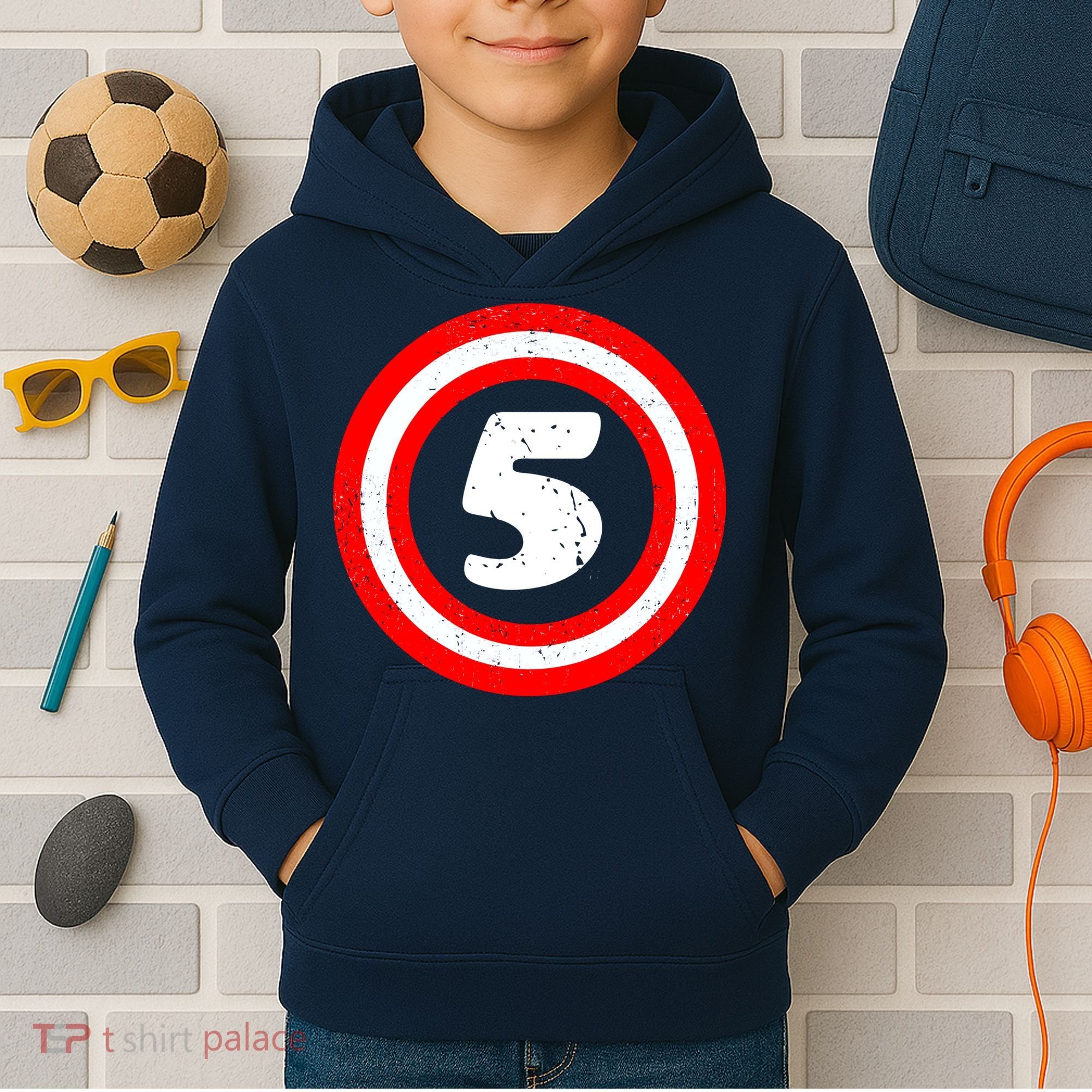 Captain 5th Birthday Kids Hoodie