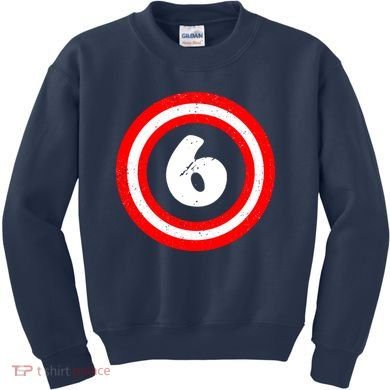 Captain 6th Birthday Kids Sweatshirt