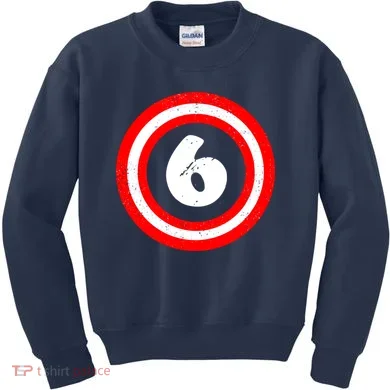 Captain 6th Birthday Kids Sweatshirt