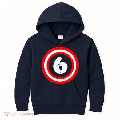 Captain 6th Birthday Kids Hoodie