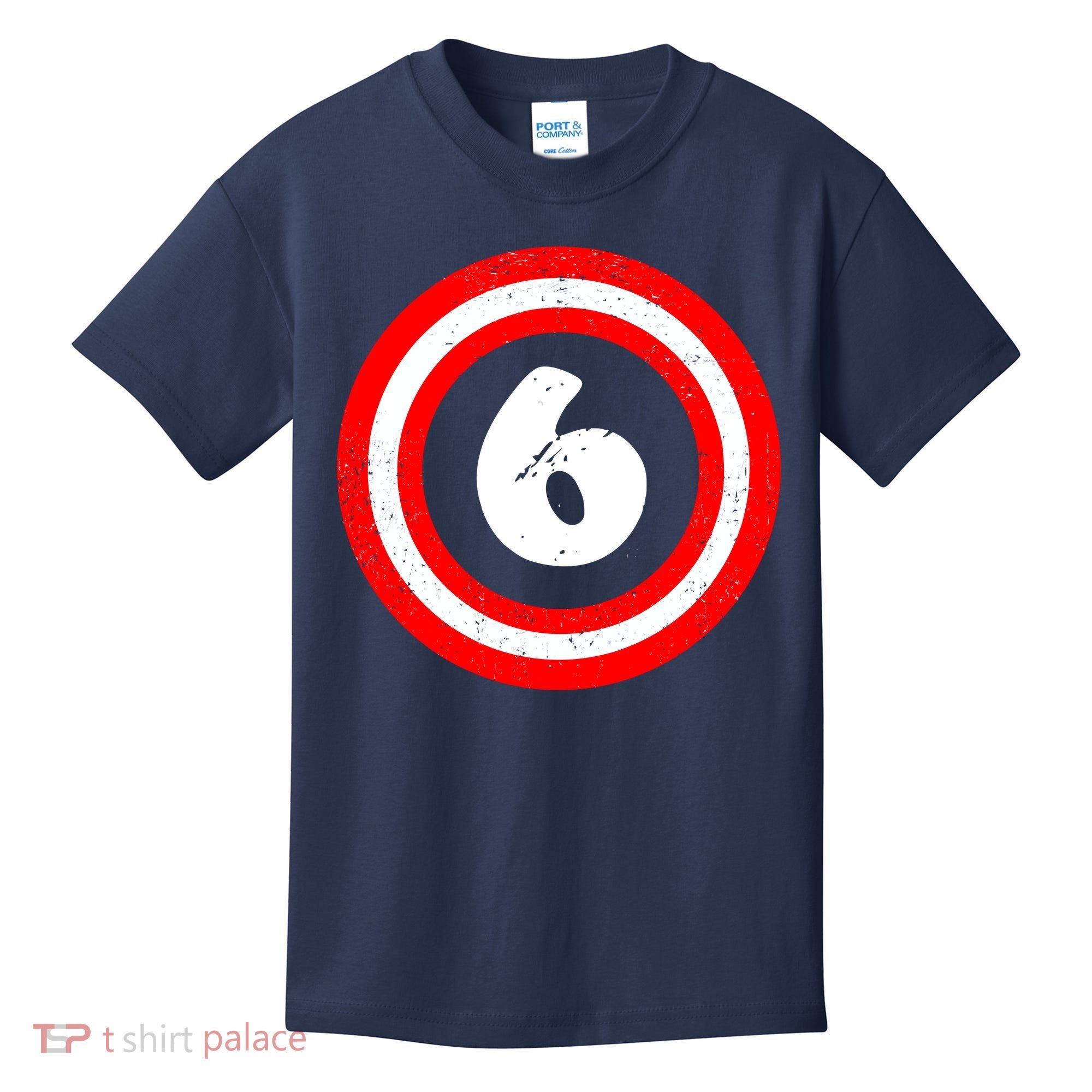 Captain 6th Birthday Kids T-Shirt