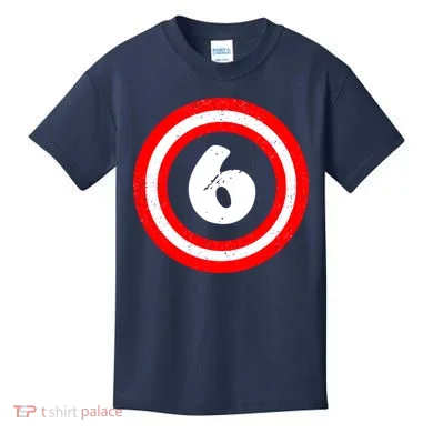 Captain 6th Birthday Kids T-Shirt