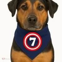 Captain 7th Birthday USA-Made Doggie Bandana thumb 1