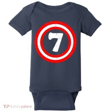 Captain 7th Birthday Baby Bodysuit