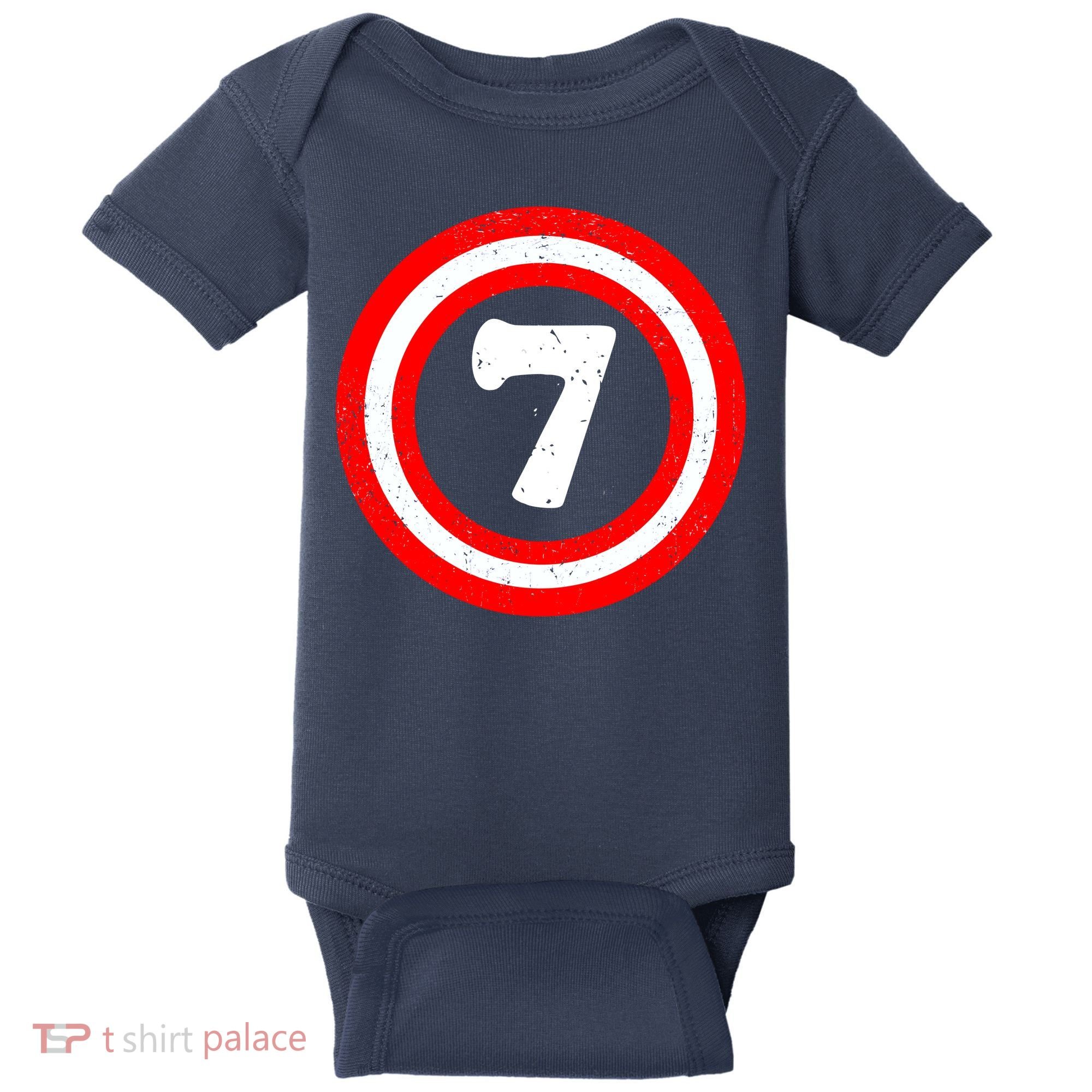 Captain 7th Birthday Baby Bodysuit