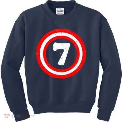 Captain 7th Birthday Kids Sweatshirt