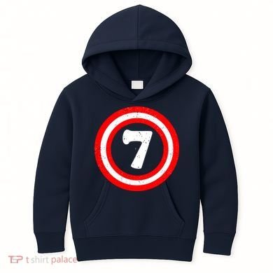 Captain 7th Birthday Kids Hoodie