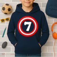 Captain 7th Birthday Kids Hoodie thumb 2
