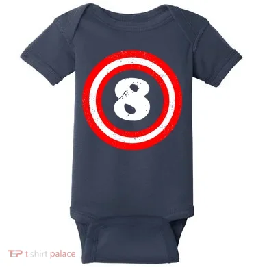 Captain 8th Birthday Baby Bodysuit