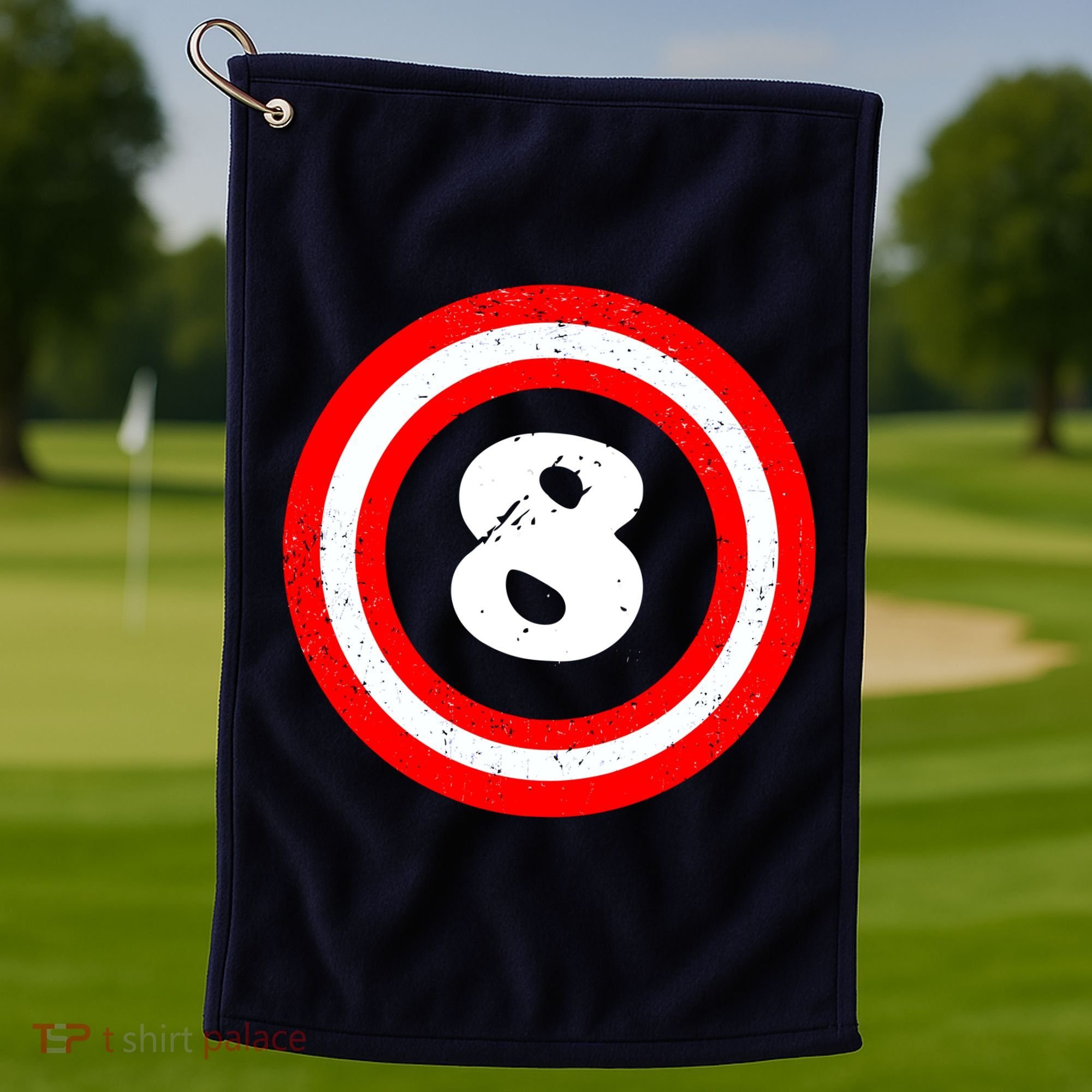 Captain 8th Birthday Golf Towel
