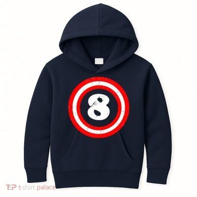 Captain 8th Birthday Kids Hoodie