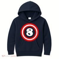 Captain 8th Birthday Kids Hoodie thumb 0