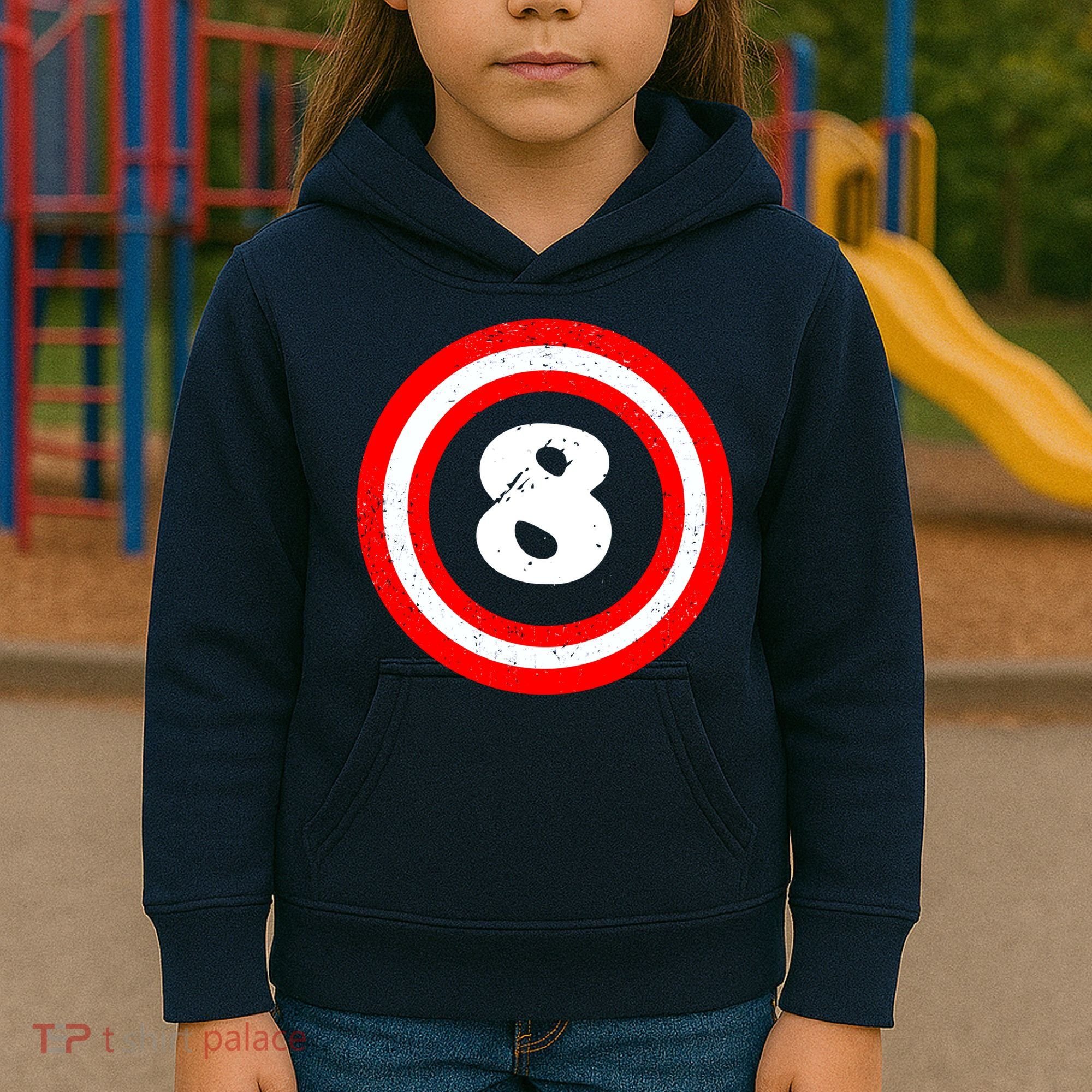 Captain 8th Birthday Kids Hoodie