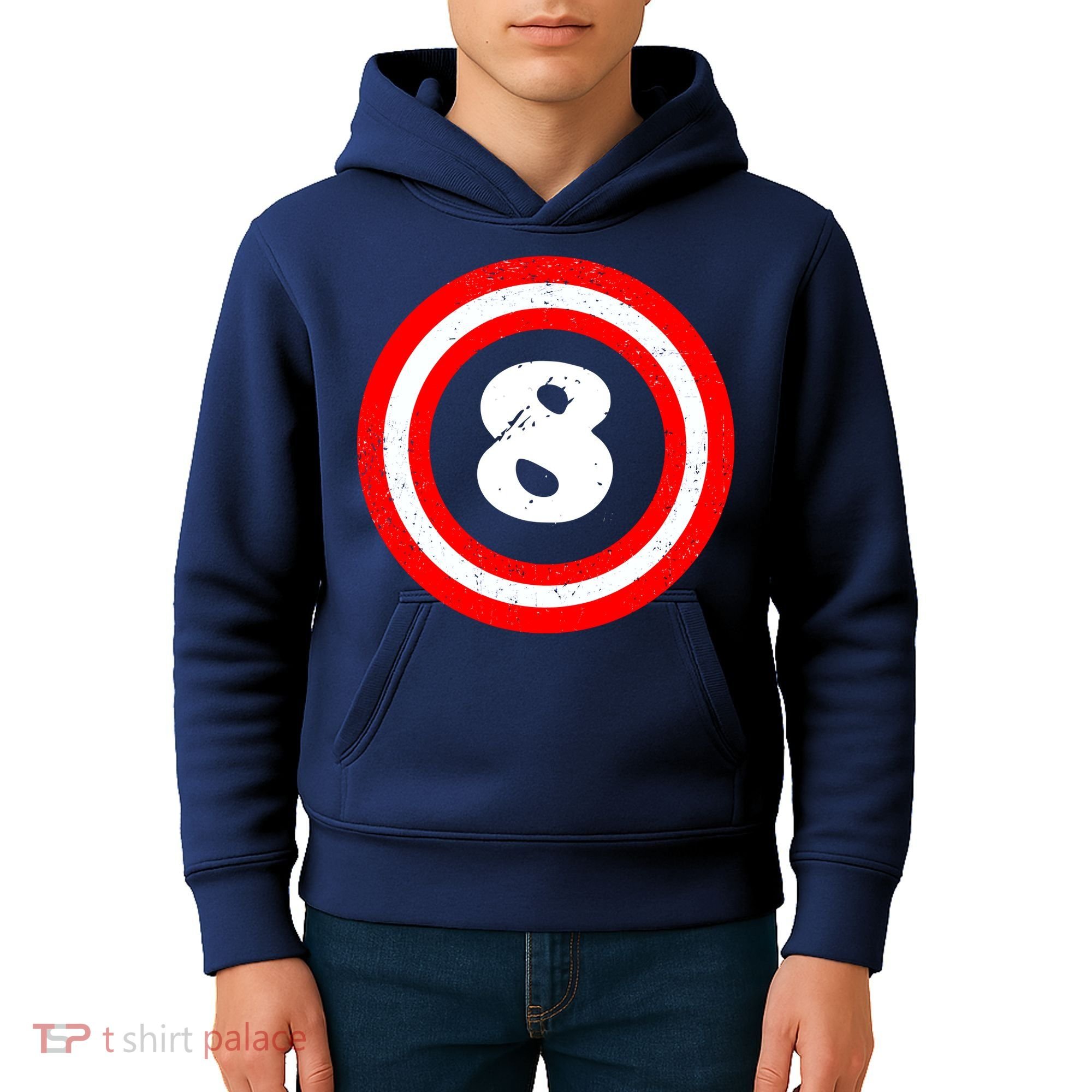 Captain 8th Birthday Kids Hoodie