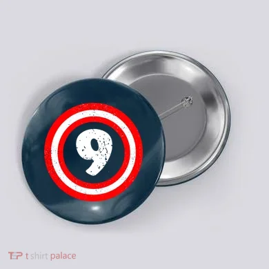 Captain 9th Birthday Button