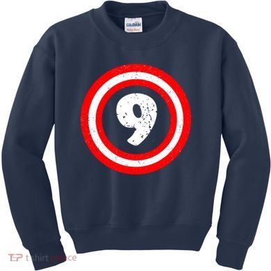 Captain 9th Birthday Kids Sweatshirt