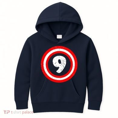 Captain 9th Birthday Kids Hoodie