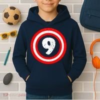 Captain 9th Birthday Kids Hoodie thumb 2