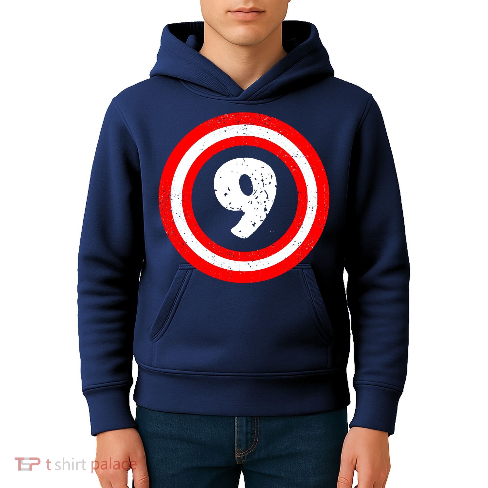 Captain 9th Birthday Kids Hoodie