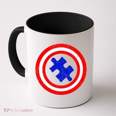 Captain Autism Distressed Shield Coffee Mug