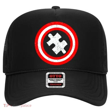 Captain Autism Distressed Shield Hat