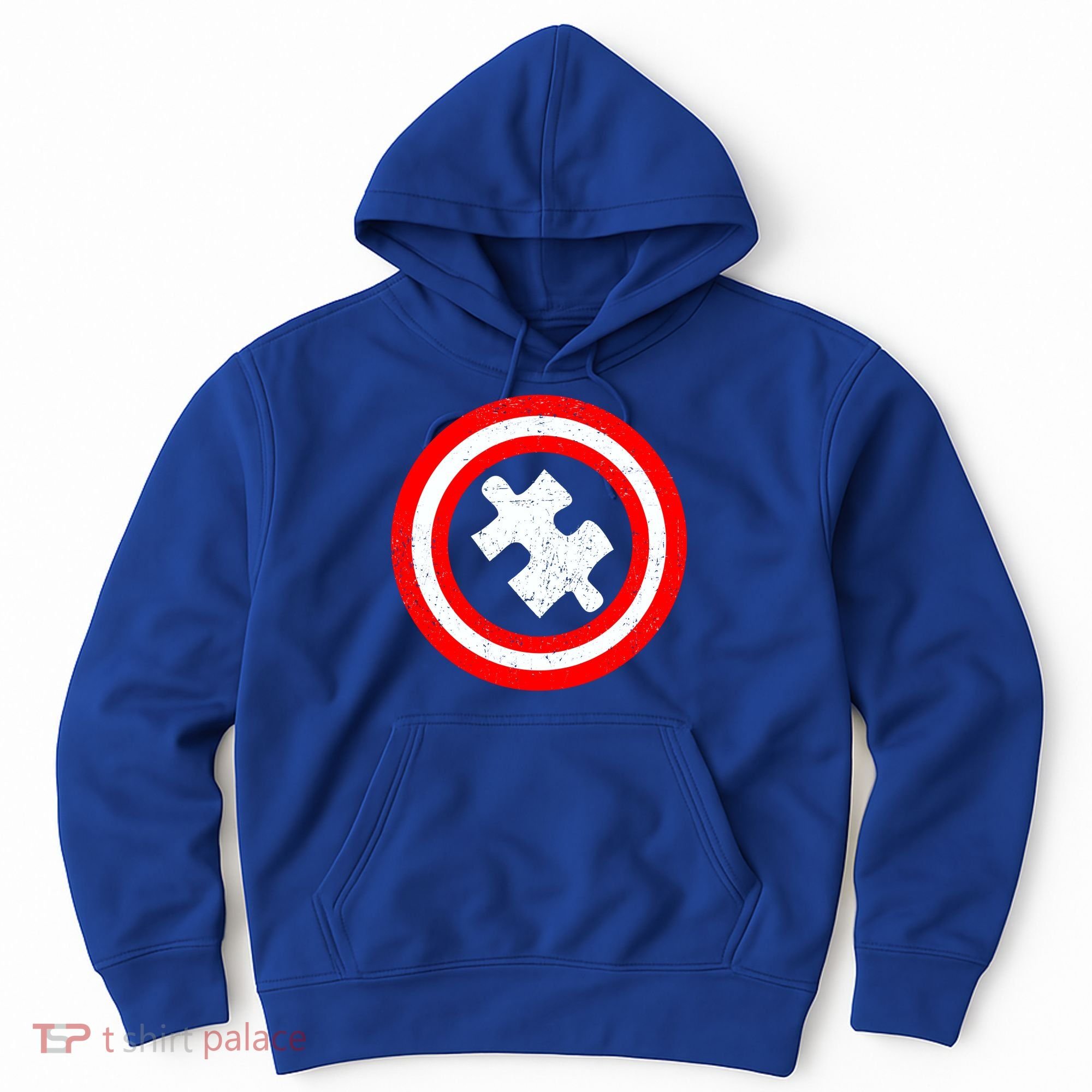 Captain Autism Distressed Shield Hoodie