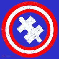 Captain Autism Distressed Shield Long Sleeve Shirt thumb 2