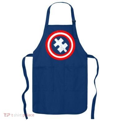 Captain Autism Distressed Shield Apron