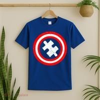 Captain Autism Distressed Shield T-Shirt thumb 2