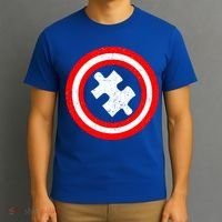 Captain Autism Distressed Shield T-Shirt thumb 3
