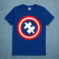 Captain Autism Distressed Shield T-Shirt thumb 5