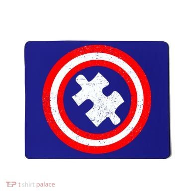 Captain Autism Distressed Shield Mousepad