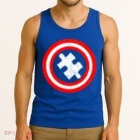 Captain Autism Distressed Shield Tank Top thumb 3