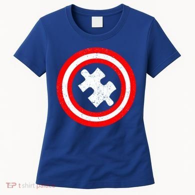 Captain Autism Distressed Shield Women's T-Shirt