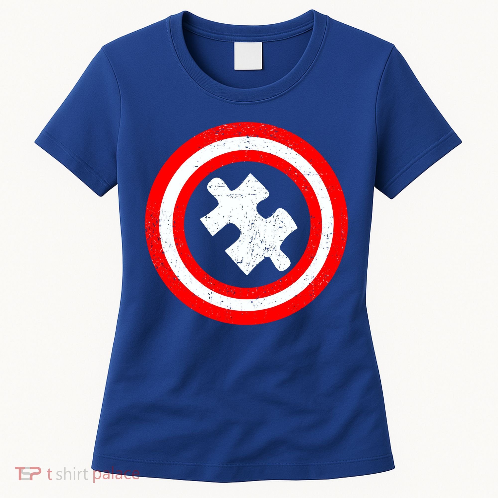 Captain Autism Distressed Shield Women's T-Shirt