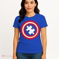 Captain Autism Distressed Shield Women's T-Shirt thumb 4