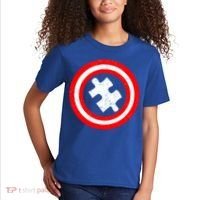 Captain Autism Distressed Shield Kids T-Shirt thumb 2