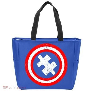 Captain Autism Distressed Shield Tote Bag