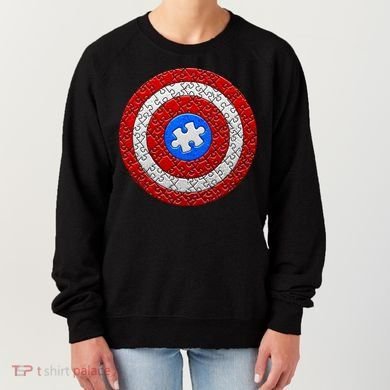 Captain Autism Puzzle Shield Women's Sweatshirt