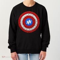 Captain Autism Puzzle Shield Women's Sweatshirt thumb 0