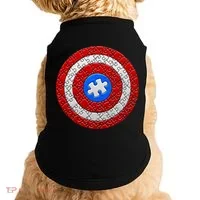 Captain Autism Puzzle Shield Doggie Tank thumb 0