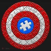 Captain Autism Puzzle Shield Doggie Tank thumb 4