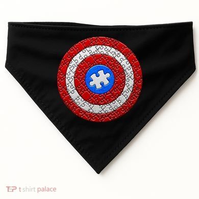 Captain Autism Puzzle Shield USA-Made Doggie Bandana