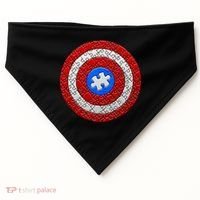 Captain Autism Puzzle Shield USA-Made Doggie Bandana thumb 0