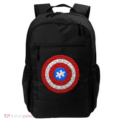 Captain Autism Puzzle Shield Backpack